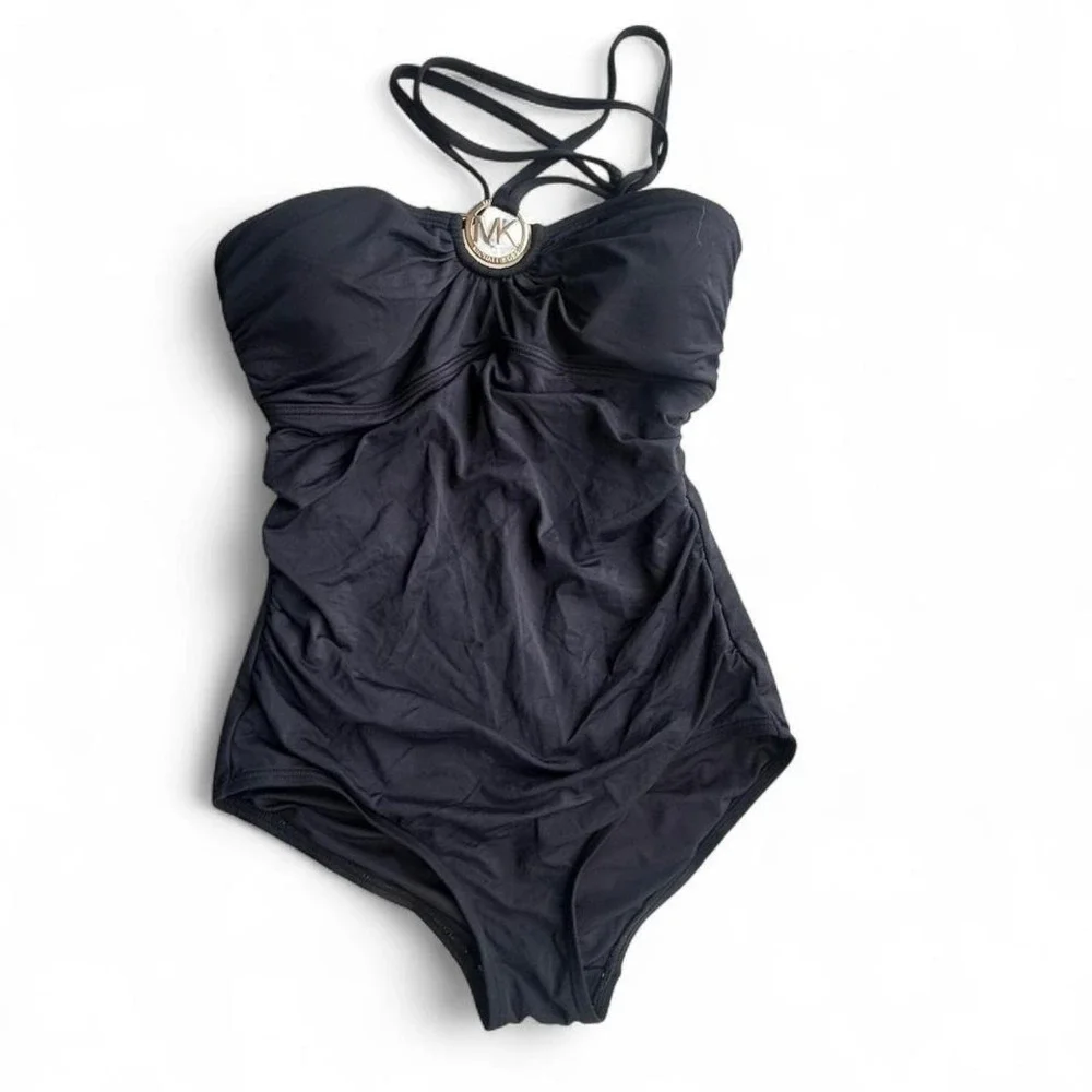 Michael Kors size 6 women's‎ Onepiece swim suit black designer